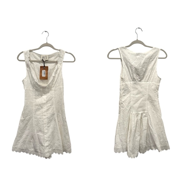 NWT Frankie’s Bikinis x BELLA HADID Farm Eyelet Mini Dress - Picture 10 of 13